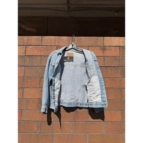90s Levi's Vintage Type 3 Custom Hippie Hand Drawn Art Stonewash Denim Jacket - Picture 6 of 9